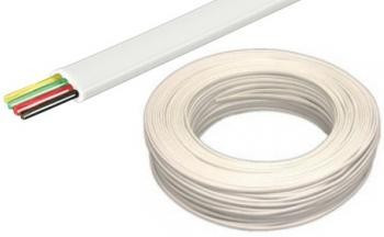 Bobina Cable Teléfono 4 Conductores Disperso Blanco (100 mts)