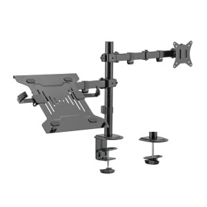 Braço para monitor e PC - Instalação em mesa - Peso suportado 9 Kg + 4 Kg