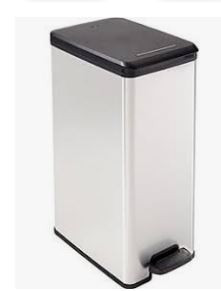 Bucket with thin metal pedal closure IML 25L