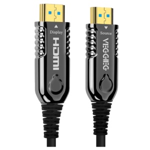 Câble HDMI HDMI optique - Connecteurs de type mâle HDMI - Prise en charge 4K @ 60 Hz - 20m - Couleur noire - Connecteur d'or