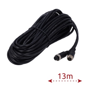 Cabo para câmaras IP - Conector M12 aviação - 6 Pinos - Comprimento 13m - Macho - Fêmea