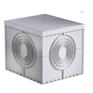 Caixa de visita 550 × 550 mm com tampa de alta resistência