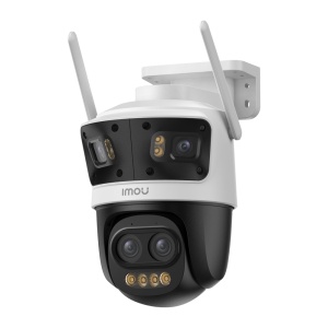 Câmara AOR Cruiser Triple Pano Z 13MP - Wi-Fi 6 Dual Band - Lente DUAL / Autotracking / IV + Full Color - Áudio bidirecional / Sirene + flash azul-vermelho - IMOU SENSE humanos e veículos - Apto para exterior / IP66