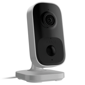 Cámara IP cúbica de 4 MP - Detección de objetos con IA - IR 8 m / Detección PIR hasta 4 m - Audio bidireccional con cancelación de ruido - Wi-Fi de 2,4 GHz compatible con Jeweller/Wings - Color blanco