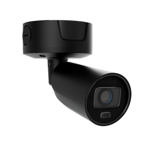 Câmara IP Superior Bullet 8 Mpx Ajax - 1/1.8" Progressive Scan CMOS - Lente varifocal motorizada 2.8~12 mm - IV 60 m | Luz branca 40 m | MicroSD até 512GB - 120 dB TrueWDR | Deteção de movimento | IA - Grau de proteção IP67, IK10 | Cor: Preto