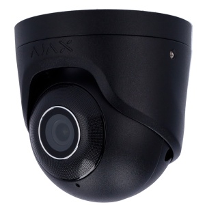 Câmara IP Turret 5 Megapixel Ajax IP - Progressive Scan CMOS - Lente 2.8 mm, ranhura MicroSD até 256GB - Alcance dos LEDs IV 50m, PoE 802.3at - Com Inteligência Artificial - Cor Preta