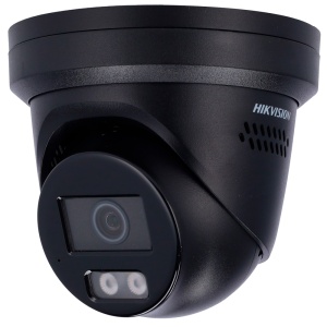 Cámara IP Turret gama PRO de Hikvision - Resolución 8 MP - Lente 2.8 mm | MicroSD - Luz híbrida 30 m | PoE | Alarmas | ColorVu - DM 2.0 | AcuSense | Reconocimiento facial - Micrófono | Sirena y flash disuasorio | IP67 | Audio