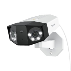 Câmara Reolink 16 MP Duo 3 PoE - 16MP (7680x2160) @ 20FPS - PoE / 180º Panorama / Luz LED - Zoom automático - Áudio bidirecional / ranhura para MicroSD - Apta para exterior
