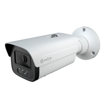 Cártido Elegante - Gama de cámaras IP bala I1 con disuasión activo - Resolución 4 Megapíxel (2566x1440) - Lente 2.8-12 mm | Micrófono e alto | Duallight 40m - IA: Clasificación de humano e vehículo - Impermeabilidad IP67 | Papa (IEEE802.3af)
