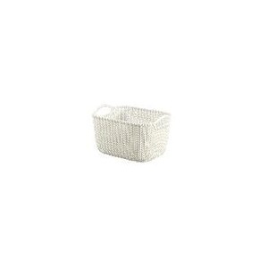 Cesta Knit Rectangular S ~8L Blanco Oasis