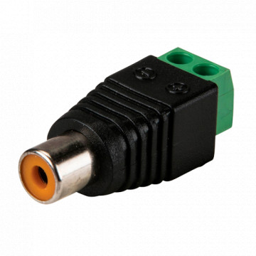 Connecteur - Femelle RCA - Sortie + / 2 bornes - 36 mm (FO) - 13 mm (AN) - 7 g