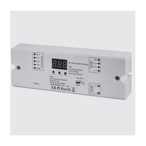 Controlador Dim 240Vac 2x288W 240Vac DMX - TRIAC
