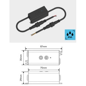 Controlador RF 2 Botões CCT 2 Canais 3A/Canal 12-24Vdc IP67