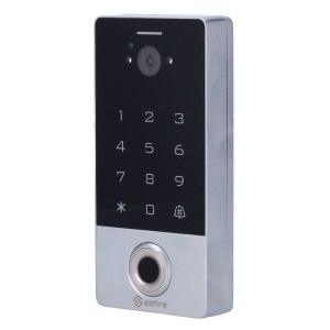 Controlo de acesso autónomo com videoporteiro - Acesso por impressão digital, cartão EM, PIN e APP - Saída de relé e botão pulsador - Wiegand 26 e WiFi | Controlo de tempos - Tuya Smart APP para gestão remota e aberturas - Apto para exterior IP66