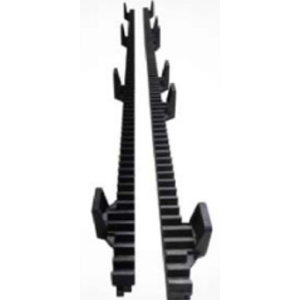 Cr4N6 - 1000mm gray rack, module 4, nylon PA and fiberglass with steel core, 6 holding points with support, for sliding gates up to 800 kg