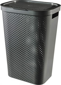 Dark gray recycled infinity basket 60l