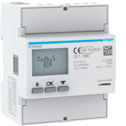 ECR380D - Central Measurement 3F 80A 4M MODBUS MID HAGER EAN: 3250612231478