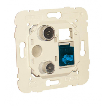 EFAPEL - 21536 TOMADA MISTA R-TV-RJ45 CAT 6A UTP ESTRELA - 5603011637439
