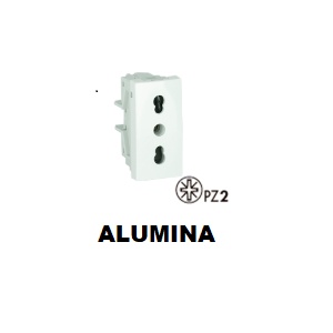 EFAPEL - 45421SAL TOMADA ITALIANA 10/16A C/OBTUR 1 MÓD ALUMINA - 5603011612535