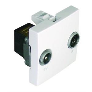 EFAPEL - 45554SBR TOMADA R-TV TERMINAL - 2 MÓD BRANCA - 5603011572464