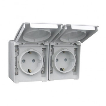 Efapel - 48865ccz Double Schuko Hori Train avec gris obtu - 5603011067311