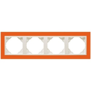 EFAPEL - 90940TJG Mirror Quadruple Orange/Ice - 5603011592592