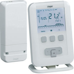 EK560 - Equipo termostato Ambiente. Prog. BASIC RF 7d HAGER Ean:3250612545605