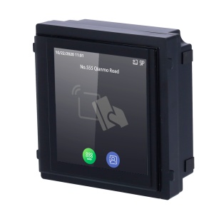 Erweiterungsmodul - 4" IPS-Touchscreen | Tastatur und Verzeichnis - Öffnung mit MF-Karte und PIN - Speicher 500 Kontakte - Geeignet für den Außenbereich IP65 | IK08 - Modularer Aufbau