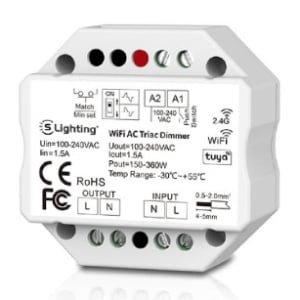 ESL7903 - 100100900036 - CONTROLADOR DIM TRIAC 240Vac 1,5A 360W PUSH DIM/WIFI/RF