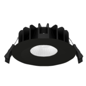 ESL8008WW-PT - 100100200135 - DOWNLIGHT LED REDONDO 8W 2700K IP54 DIMAVEL TRIAC PRETO