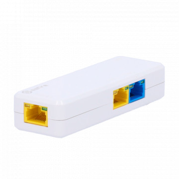 Extensor PoE Safire para interior - Alarga a gama de potência do PoE até 650 metros - 2 portas PoE Out + 1 Uplink RJ45 PoE In - Hi-PoE IEEE 802.3 af/at/bt - Potência máxima de saída 60 W - Velocidade 10/100 Mbps