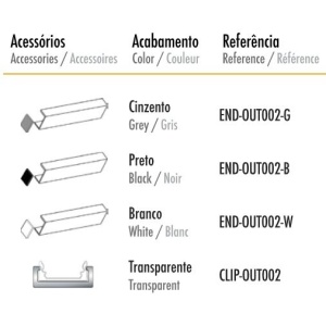 FIN-OUT002-B - Cubrir Perfil OUT002 Negro