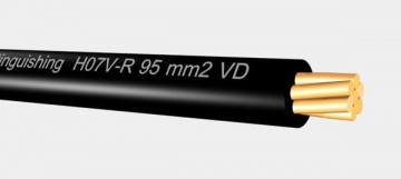 Fio H07V-R 1X95 preto PREÇO POR METRO