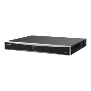 Gravador NVR Hikvision 8 Gama CH IP PoE PRO - 8 CH PoE IEEE 802.3af/at 80 W max - Resolução máxima 12 Mpx - AcuSearch | AcuSense | Reconhecimento facial - AcuSeek, pesquisa baseada em texto - Áudio | Alarmes | 2 HDD