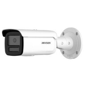 Hikvision – IP-Bullet-Kamera aus der PRO-Reihe – 4 Megapixel Auflösung (2688 x 1520) – 2,8 mm Objektiv | PoE IEEE802.3af – IR-Reichweite 80 m | Bewegungserkennung 2.0 - AcuSense | Gesichtserkennung