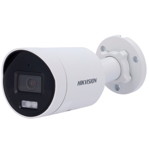 Hikvision - Câmara Bullet IP da gama PRO - Resolução 2 Megapixel (1920x1080) - Lente 2.8 mm | Microfone integrado | PoE - Gama IR 40 m | deteção de movimento 2.0 - AcuSense | MicroSD