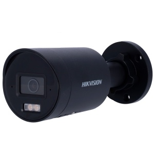 Hikvision - Cámara IP Bullet Gama PRO - Resolución de 6 megapíxeles (3200x1800) - Lente de 2,8 mm | Micrófono de matriz dual - Alcance de luz híbrida: 40 m | MicroSD - Detección de movimiento 2.0 | AcuSense | PoE
