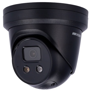 Hikvision - Câmara Turret IP da gama PRO - Resolução 4 Megapixel (2688x1520) - Lente 2.8mm | PoE | IR 30m | Microfone e altifalante - AcuSense | Face Capture | Luz dissuasora - Deteção de movimento 2.0 | Cor preta
