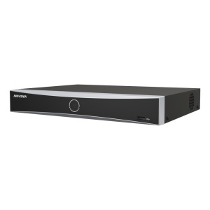 Hikvision NVR-Recorder 4 CH IP PRO-Reihe – Maximale Auflösung 12 Mpx bei 2 Kanälen – Bandbreite 40 Mbit/s – Audio | Unterstützt 1 Festplatte – Bewegungserkennung 2.0 – Gesichtserkennung | AcuSense