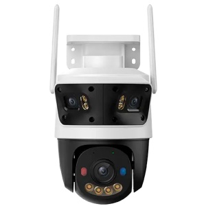 Imou WLAN-Kamera mit drei Objektiven PT 11 MP – AOR (Always On Record) / Algo Play – 5 MP + 3 MP + 3 MP / IR 30 m – Personen- und Geräuscherkennung – Zwei-Wege-Audio / Sirene – Unterstützt 2 microSD-Karten (max. 1024 GB)