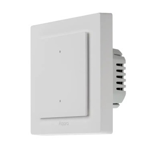 Interruptor de parede inteligente Aqara H2 - Controla 1 circuito de iluminação independente - Compatível com e sem neutro - Zigbee / Thread / Matter / Requer um hub - 200-240 VAC, 50/60 Hz - Compatível com Apple HomeKit / Alexa e Google