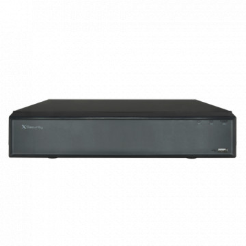IP X -Security Ai Recorder - 8 CH VIDEO IP - Résolution maximale 12 MPX - 80 Mbps Largeur de bande - HDMI Full HD et VGA Sortie - Admettez 1 disque dur
