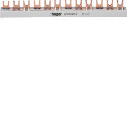 KDN363B - Pettine per incollaggio. 3P 63A (forcella) 10mm² 57M HAGER EAN:3250613740962