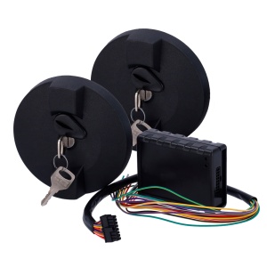 Kit de tampas de segurança para camiões - Deteta e notifica tentativas de roubo de combustível - Sistema para integrar com Ajax - Integração com o AJ-DOORPROTECT e o AJ-TRANSMITTER - Incluindo duas válvulas (Ø 8 cm) - e módulo de comunicação