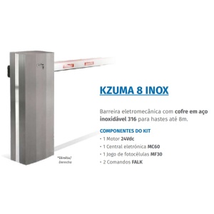 KIT MOTORLINE ZUM8 BARRIEAUX ELECTROMICALIQUE - SACIPATION DU CONETURE INOXDUBLE (RODE NON INCLUSE)