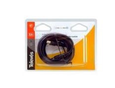 Látigo Coaxial Masculino-Femenino Negro "CEI" 2,5m (Ampolla T1)