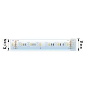 LED TAPE EPRO 19.2W 24V RGB+6500K IP67 5MT