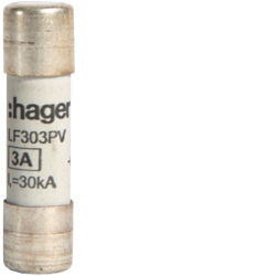 LF303PV - Photovoltaic fuse 10x38 1000V DC 3A HAGER EAN: 3250614061516