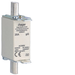 LNH00020T - NH000 GG 20A 500V knife fuse
