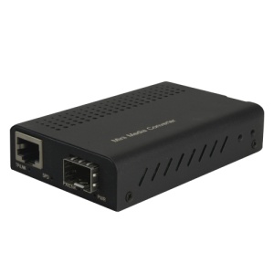 Medienkonverter – 1x RJ45 Ethernet – 1x SFP – Gigabit – 10/100/1000 Base-TX – kleine Größe